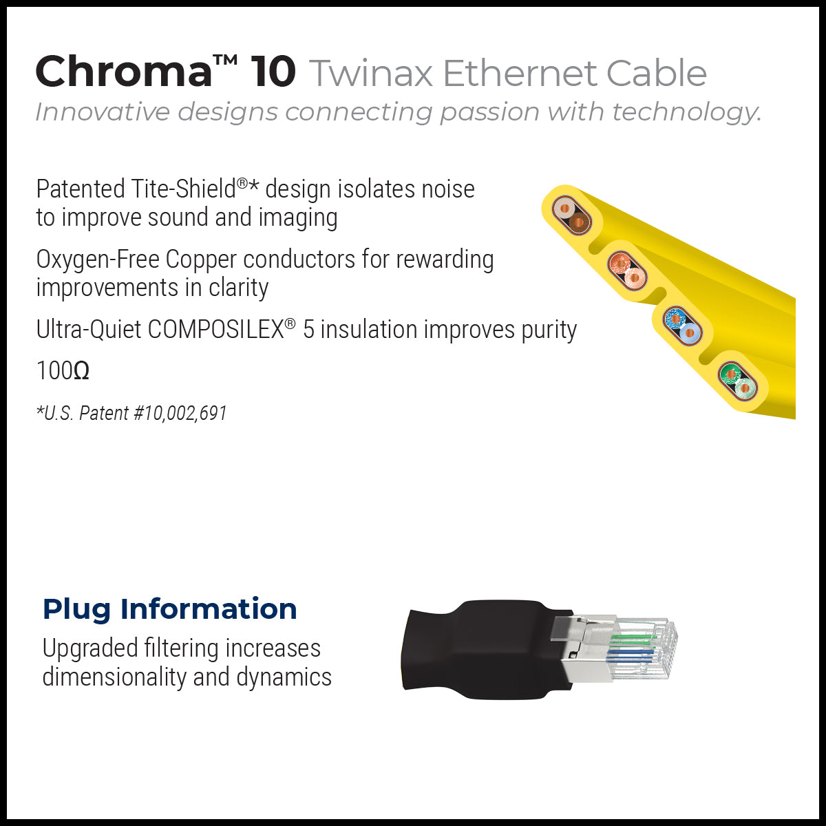 Chroma™ 10 Twinax Ethernet Cable
