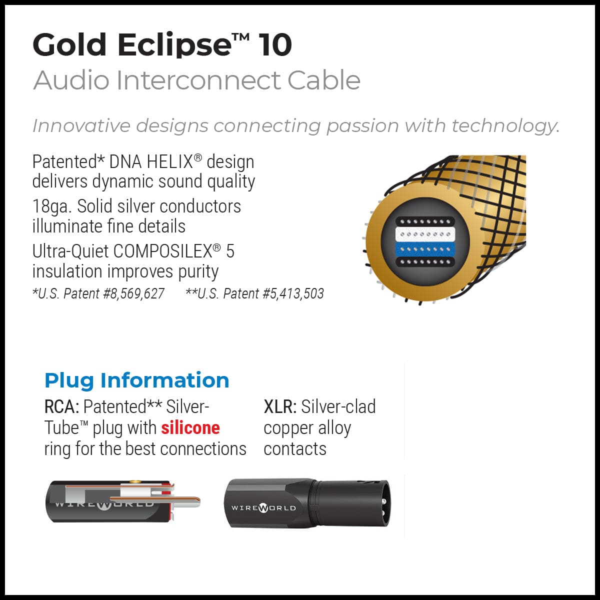 Gold Eclipse™ 10 Audio Interconnect Cable