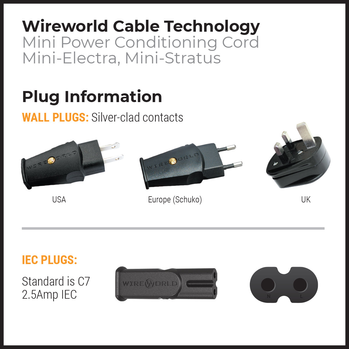Electra™ 10 Shielded Mini Power Conditioning Cord