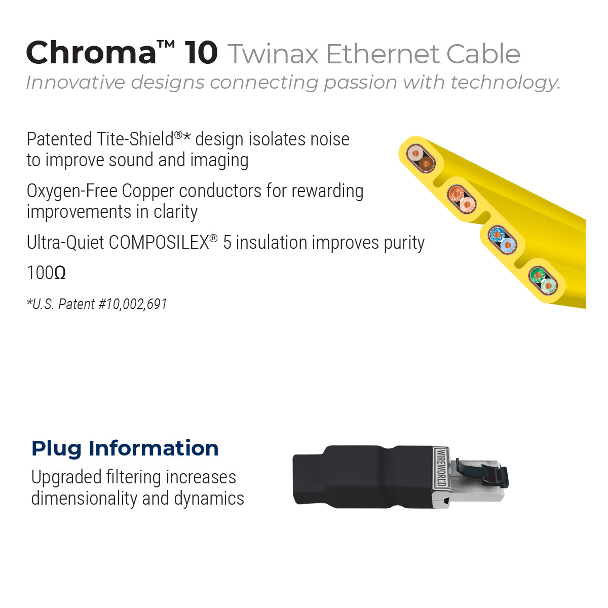 Chroma™ 10 Twinax Ethernet Cable