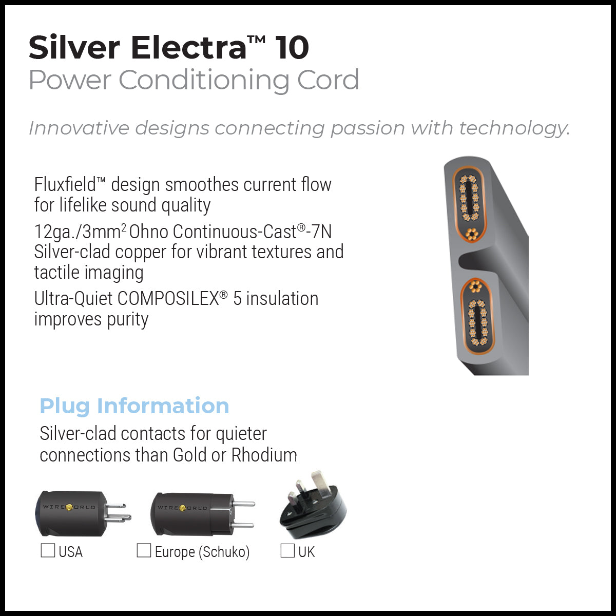 Silver Electra™ 10 Power Conditioning Cord