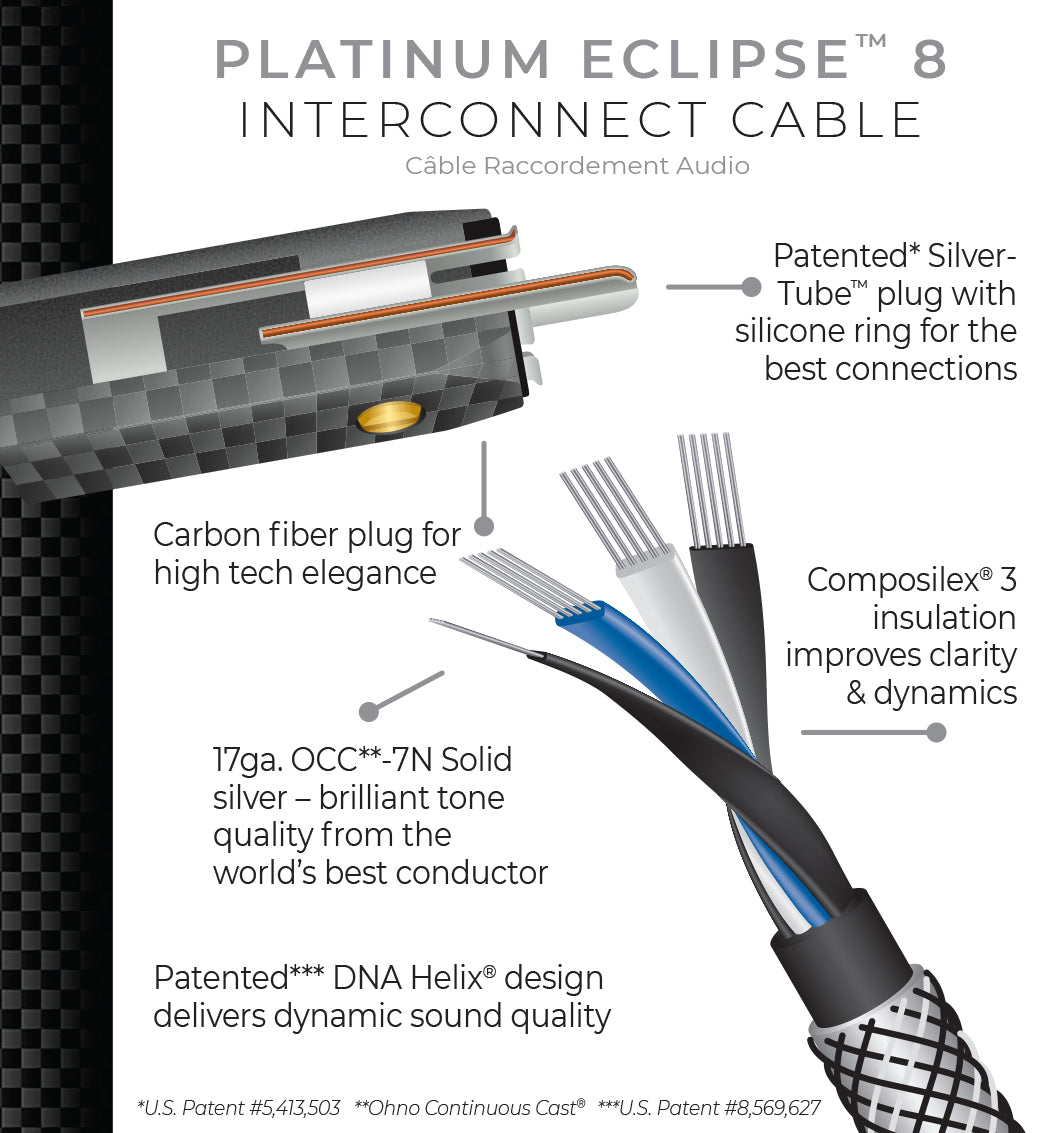 Platinum Eclipse 8 Audio Interconnect Cable Pair @ 20% OFF – Closeout